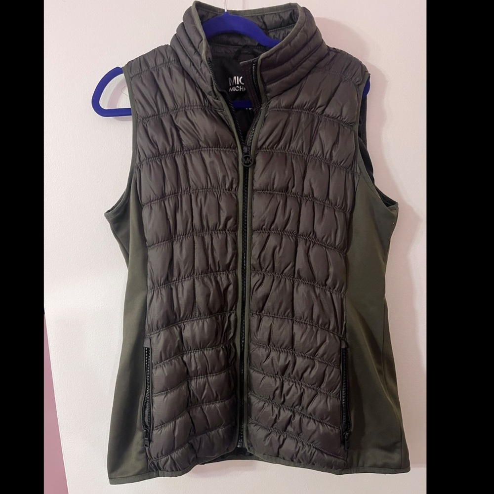 Michael Kors Green Puffer Vest